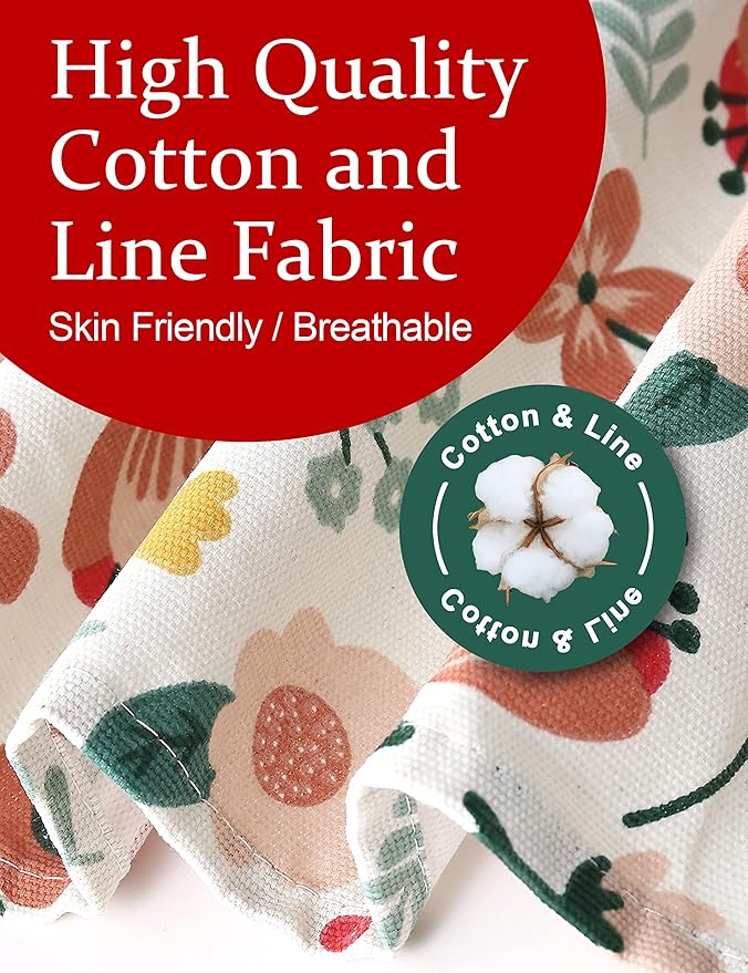 Big Plus Size Aprons for Women with Pockets Cotton Linen Baking Kitchen Cooking