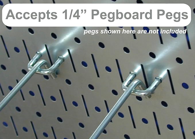 Wall Control Kitchen Pegboard Organizer Pots and Pans Storage Rack Organization Kit with Orange Pegboard and White Accessories