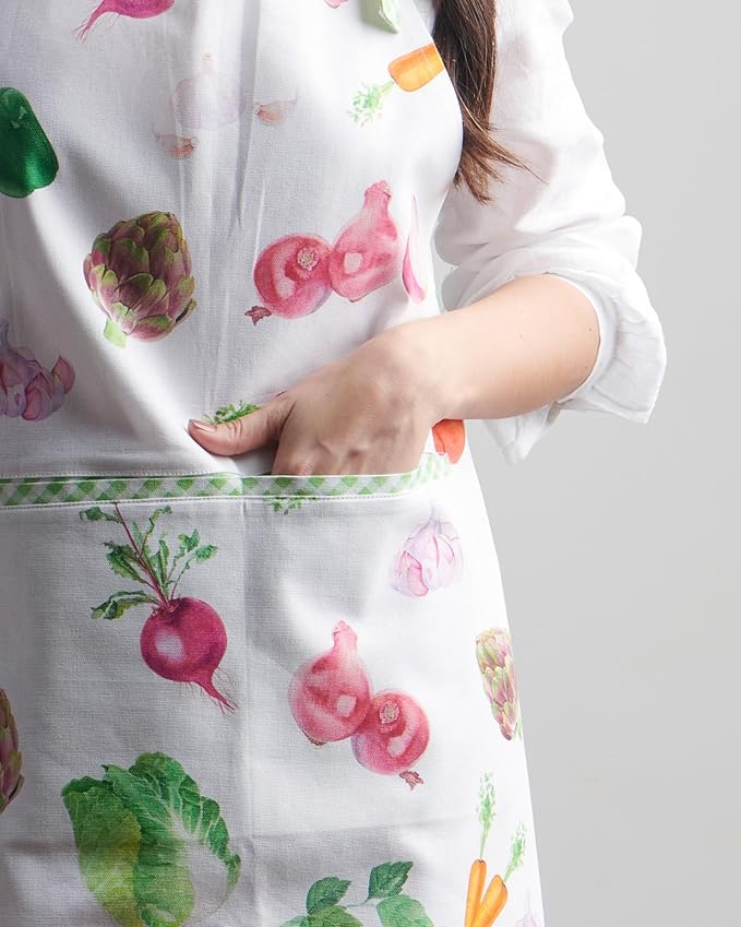 Maison d' Hermine 100% Cotton Apron for women with Pocket Kitchen Chef Apron for Men Cooking Mothers Day Gifts