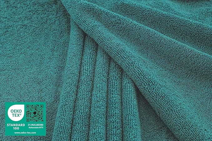 American Soft Linen 100% Cotton 600 GSM Turkish 40x80 Oversized Bath Towel Sheet, Extra Large Adult Towels for Bathroom, Teal Bath Sheet