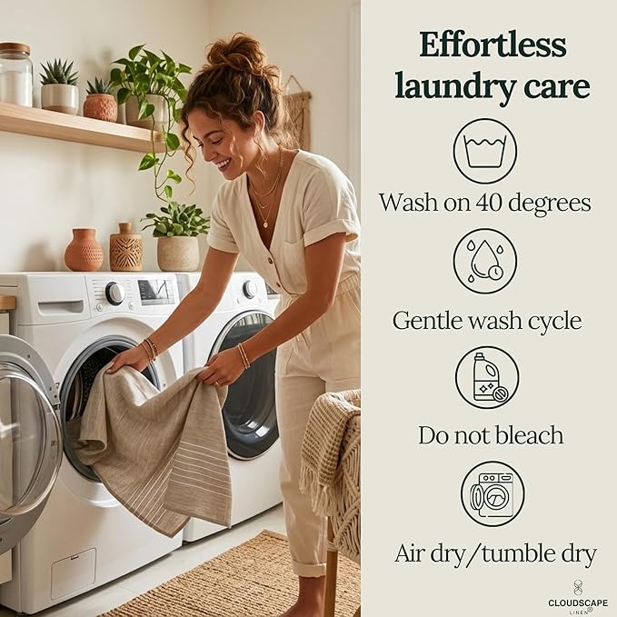 CLOUDSCAPE Kitchen Towels - 6 Pack: Quick-Drying Dish Towel for Kitchen Accessories, 18”x28” Cotton Blended Ribbed Hand Towel with Hanging Loop -Highly Absorbent, Dish Cloths for Washing Dishes -BOR