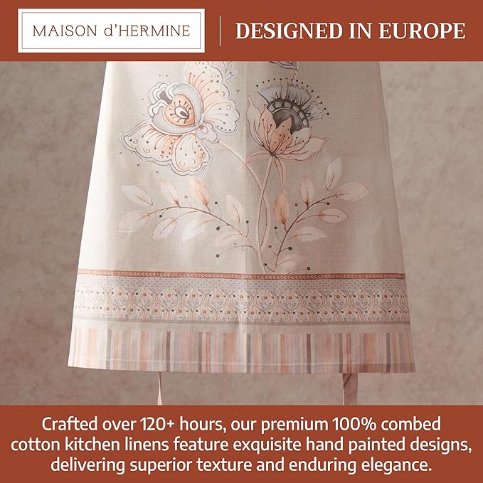 Maison d' Hermine 100% Cotton Apron for women with Pocket Kitchen Chef Apron for Men Cooking Mothers Day Gifts
