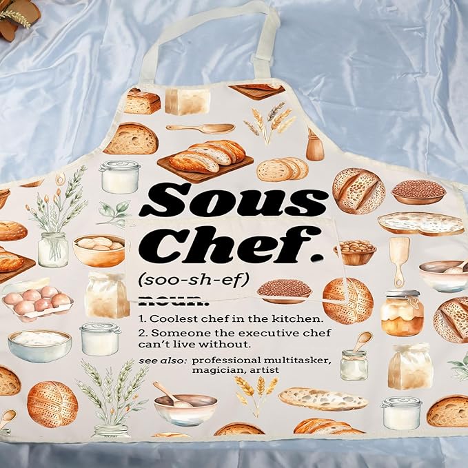VAMSII Sous Chef Apron Gift for Chefs Cooking Lover Gift BBQ Griller Culinary Gift Pastry Sous Chef Gift Baking Themed Gift