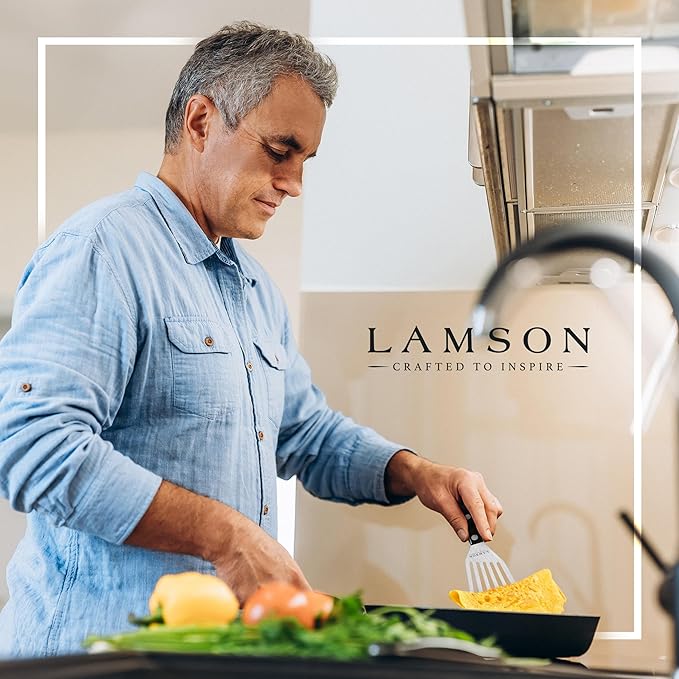 Lamson 3" x 6" Chef's Slotted Turner with Ultra Durable Handle - Left Hand