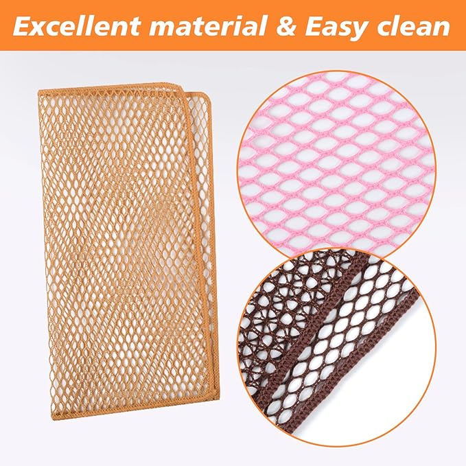 SUNLAND Netted Dish Cloths for Washing Dishes No Odor Dishes Scrubber for Kitchen-Fast Drying and Easy to Clean Mesh Dish Cloth 6 Pack 12Inch x12Inch (Rose Pink+Yellow+Brown)