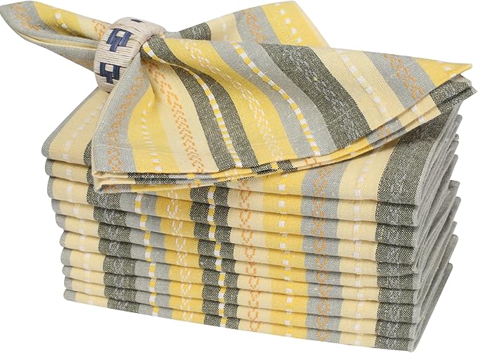 Homidate Cloth Dinner Napkins Set of 12 – Reusable Fabric Table Napkins, Machine Washable Cotton Napkins for Weddings, Parties, Events, Kitchen & Dining Table Decoration