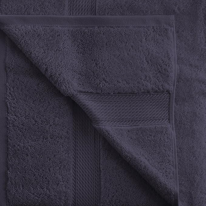 SUPERIOR Egyptian Cotton Pile Hand Towel Set of 4, Ultra Soft Luxury Towels, Thick Plush Essentials, Absorbent Heavyweight, Guest Bath, Hotel, Spa, Home Bathroom, Shower Basics, Navy Blue