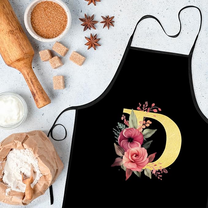 Monogrammed Aprons - A-Z Initial, Letter Aprons for Cooking and Baking