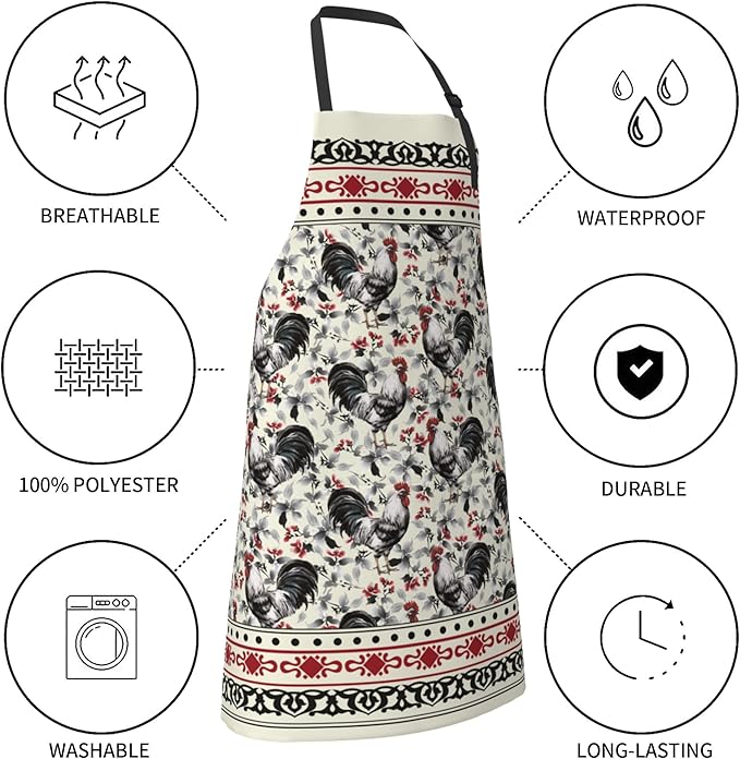 Funny Apron Polyester Grooming Aprons with Pocket for Cooking Kitchen Grilling Adults