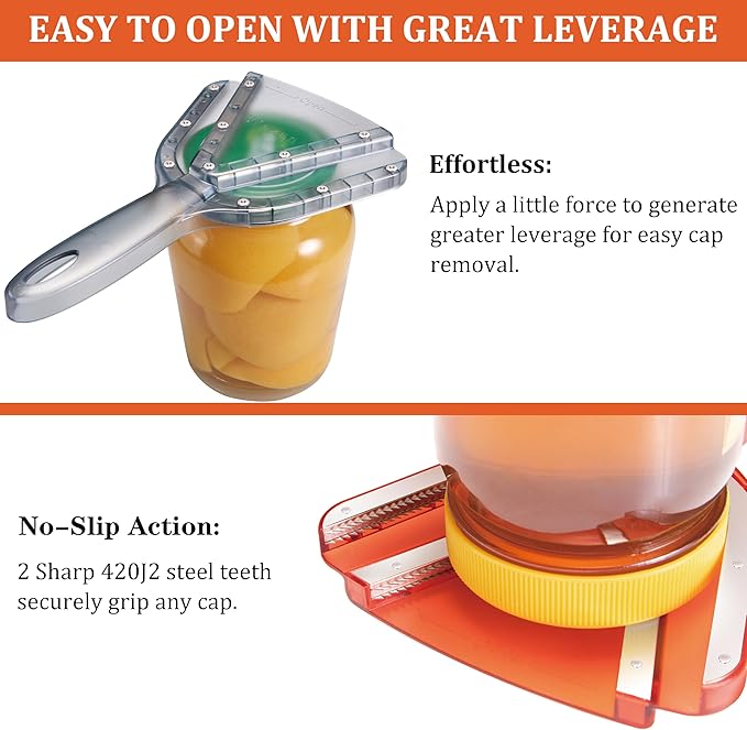 Uinxan Jar Opener for Weak Hand & Seniors with Arthritis,Easy Twist Off Bottle Caps,Patent | Unique Kitchen Gadgets,Handheld Lid Top Open for Elderly/Women/Men (Blue)