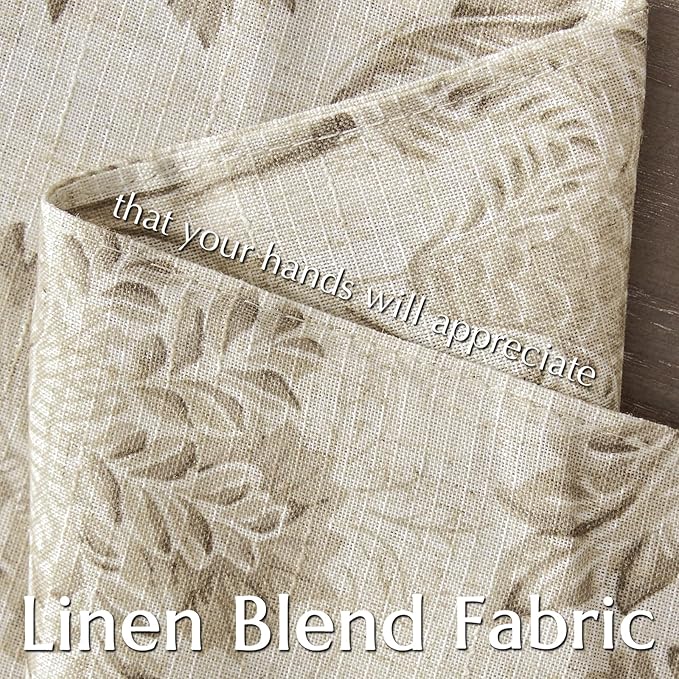 JINCHAN Linen Floral Fall Placemats Set of 4 Cloth Table Mats Rustic Cottagecore Jacobean Outdoor Seasonal for Kitchen Dining Table Decor Washable Tablemats 13x19 Inch Taupe
