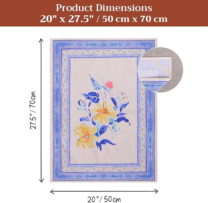 Maison d' Hermine Kitchen Towels Set of 3 100% Cotton 27.50" x 20" Reusable Cloth Tea Dish Towels Absorbent with Hanging Loop for Kitchen Gifts for Mothers Day Spring/Summer (Girassol)