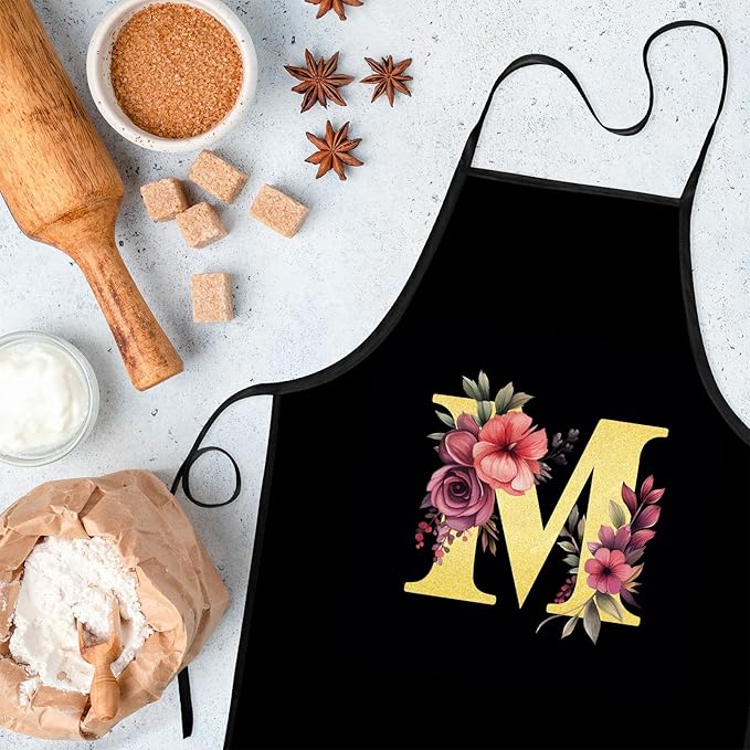 Monogrammed Aprons - A-Z Initial, Letter Aprons for Cooking and Baking