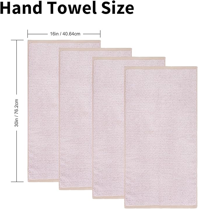 Everplush 4-Piece Premium Hand Towel Sets: Super-Soft, Highly Absorbent & Quick Drying Bathroom Towels – Versatile for Hotel, Bathroom, Shower, Spa, 16x30 Inches(Brown, 16" x 30")