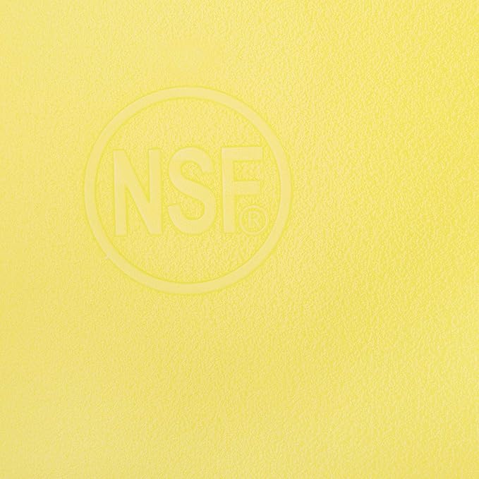 Thirteen Chefs Yellow Cutting Board - 18 x 12 Inch for Poultry and Chicken - Commercial Grade Plastic for Food Service, 1/2" Thick Dishwasher Safe Poly