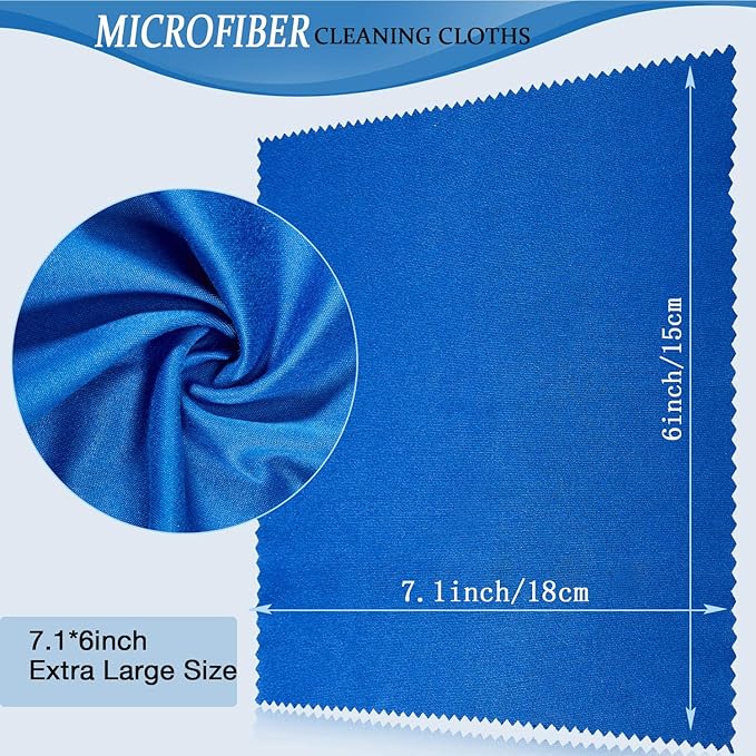Frienda 100 Pieces Microfiber Cleaning Cloths 7 x 6 Inch Screen Microfiber Optical Cleaning Cloths for Smart Phones Laptops Tablets Lens TV Camera Lens Eyeglasses Glass