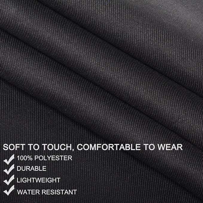 Will Well Chef Apron for Men and Women - 33" x 27" Large with 38" Waist Ties for a Comfy and Snug Fit, Durable and Lightweight, with 2 Spacious Pockets for Your Cooking Essentials - 6-Pack, Black