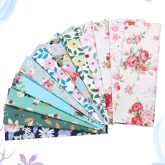 Tatuo Spring Flower Cotton Cloth Napkins Set of 24, 15 x 15 Inch Floral Dinner Napkins Soft Absorbent Washable for Family Cocktail Wedding Kitchen Dining Room Table Tea Party(Lovely Flowers)