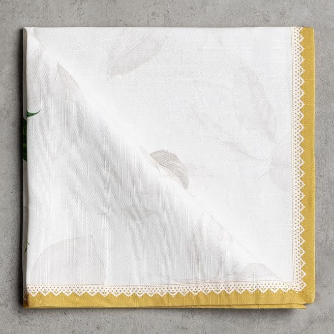 Maison d' Hermine Cloth Napkins Set of 6 100% Cotton Everyday Reusable Square Napkins Cloth Washable Dinner Party Wedding Restaurant Gifts for Mothers Day Spring/Summer (Limoncello, 20" x 20")