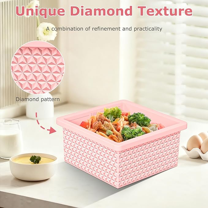 Silicone Freezer Molds for Soup Cube - 2-Cup Freezer Storage Container Tray with Lid,4 Pack Stackable Ice Cube Trays for Portion Control,Food Storage Meal Prep,Oven & Dishwasher Safe