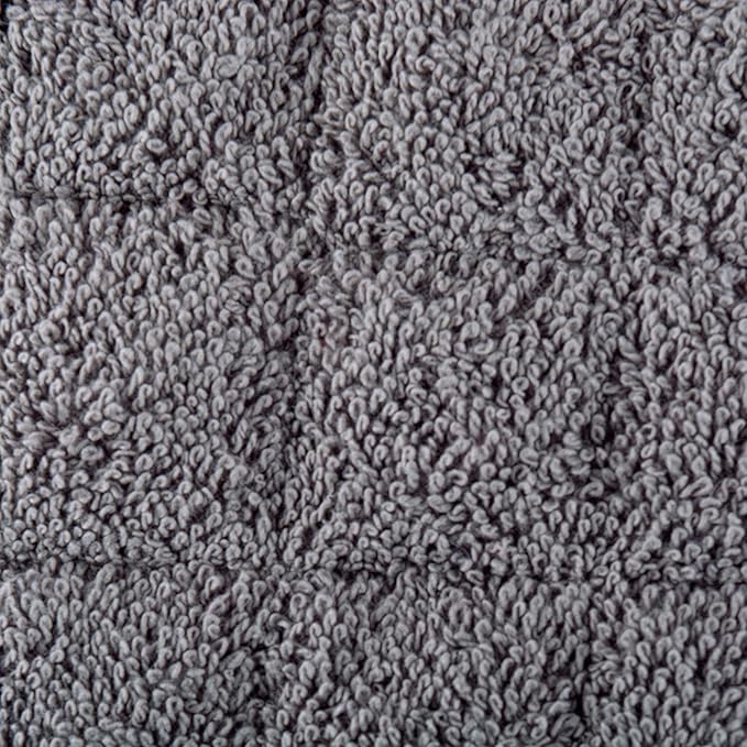 DII Basic Terry Collection Quilted 100% Cotton, Oval Potholder, Gray, 2 Piece