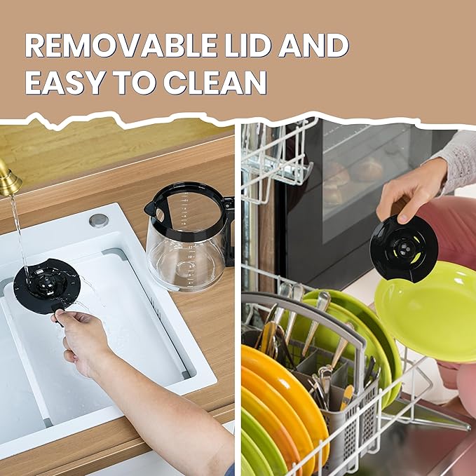 12-Cup Glass Carafe Replacement Pot, Compatible with Hamilton Beach Coffee Maker Models 46310, 49976, 49966, 49350, 49957, 49954, 49933, 49980A, 49980Z, 49983, 49618, 46300, and 49950.