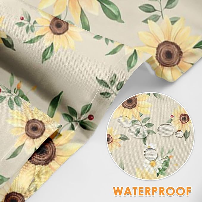 Britimes Sunflower Flower Summer Vintage Spring Apron Home Kitchen Cooking Baking Gardening for Women Men with Pockets 32x28 inch