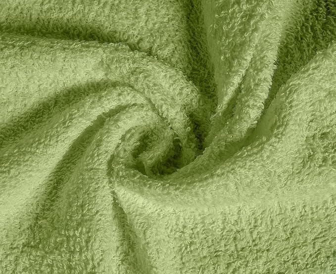 Softolle 100% Cotton Washcloths 60 Pack (12x12 Inches) Soft, Highly Absorbent Washcloth, Face Towels, Wash Cloths for Face, Ring Spun, Bulk Pack (Sage Green)