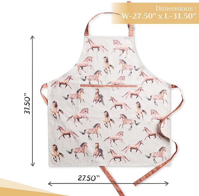 Maison d' Hermine 100% Cotton Apron for women with Pocket Kitchen Chef Apron for Men Cooking Mothers Day Gifts