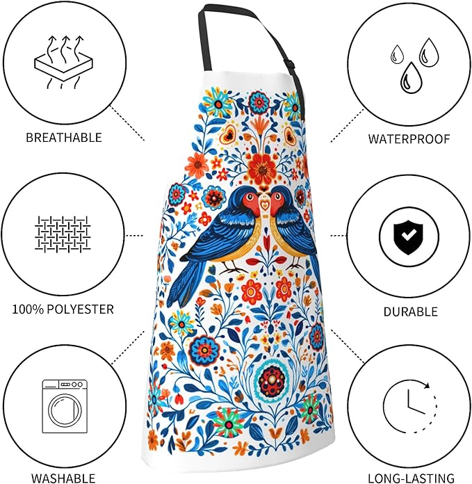 Funny Apron Polyester Grooming Aprons with Pocket for Cooking Kitchen Grilling Adults