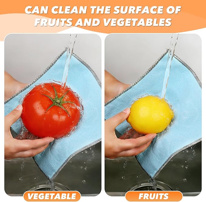 12Pack Upgrade Multipurpose Wire Dishwashing Rags, Double-Side Non Scratch Wire Dishcloth, for Wet and Dry Use, Reusable Metal Scrubbing Microfiber Clean Cloths for Home/Kitchen/Stove（Grey）