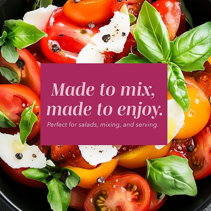 COOK WITH COLOR Mixing Bowls with Lids - 12 Piece Plastic Nesting Bowls Set includes 6 Prep Bowls and 6 Lids, Microwave Safe Mixing Bowl Set, Rose Embossed