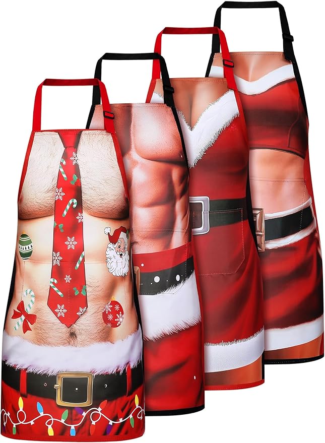 Geetery 4 Pcs Chicken Aprons for Women Rooster Print Apron Waterproof Adjustable for Kitchen Cooking