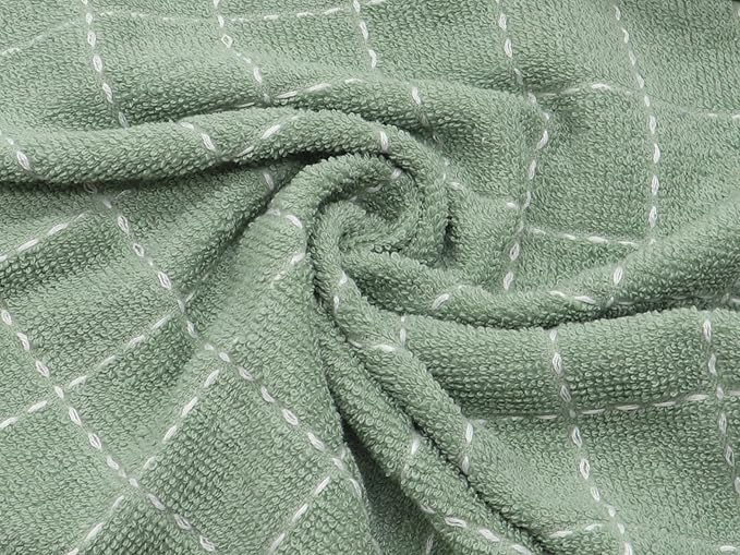 Cotton Terry Dish Cloths, Absorbent Dish Towels for Kitchen Drying, Soft Wash Cloths Multipurpose Dish Rags for Washing Dishes, 12 x 12 Inches, Set of 6 (Light Green)