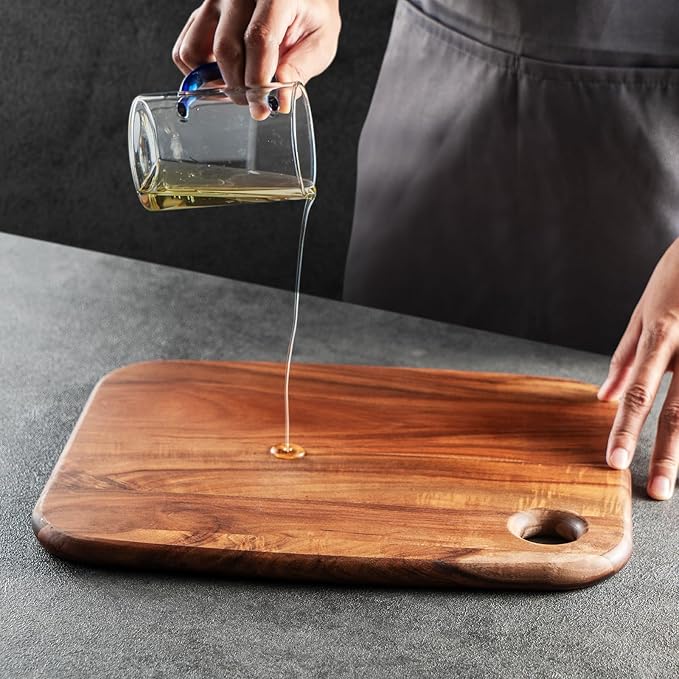 Acacia Wooden Cutting Board,JAMES.F Large Wood Cutting Boards for Kitchen, Big Chopping Boards Thick Serving Boards for Meat, Bread or Vegetables (Large,18.1" x 11.8" x 0.7")