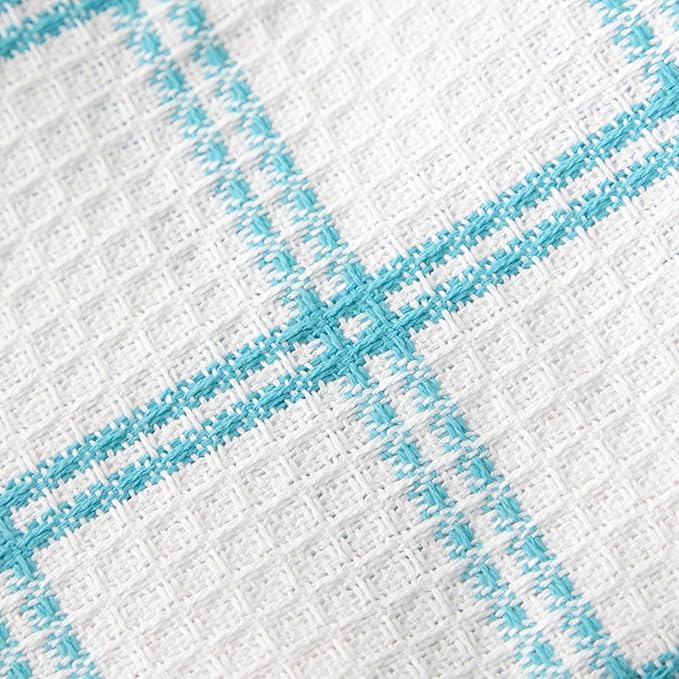 T-Fal Premium Waffle Dish Cloths: Highly Absorbent, Super Soft Long Lasting - 100% Cotton, 12"x13" Towel for Cleaning & Drying, (12-Pack), Breeze