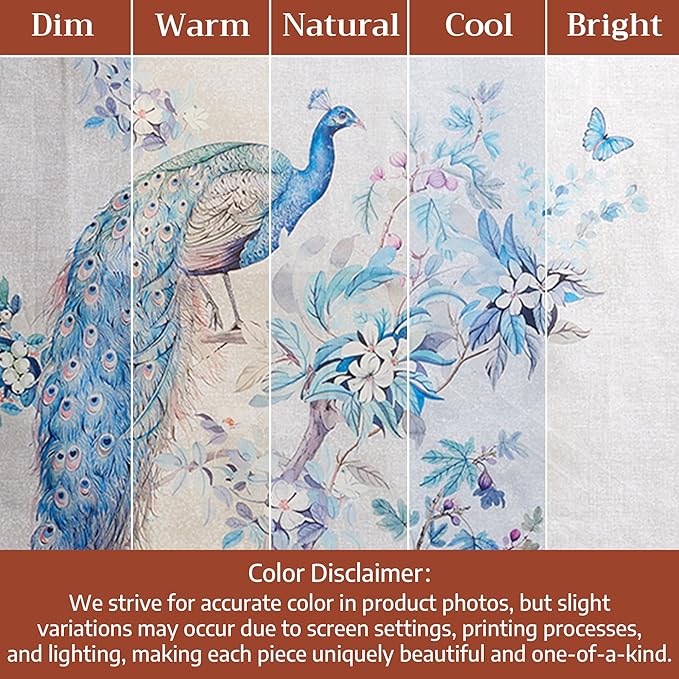Maison d' Hermine Napkin 100% Combed Cotton Premium Cloth Napkin Decorative Washable Napkins Set of 4 for Home, Kitchen, Dining, Cocktail Parties & Camping - Peacock Utopia (20”X20”)