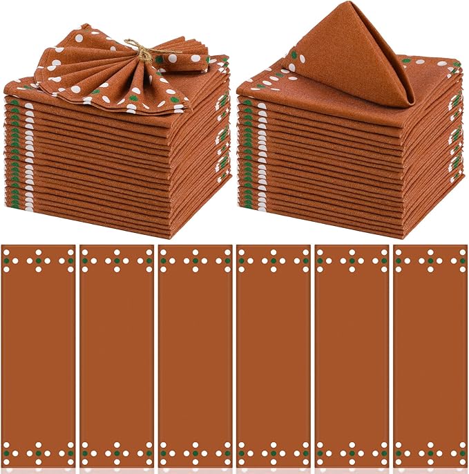 Funnymoom 24 Pcs Mexicans Cloth Napkins Bulk Servilleta De Barro Mexicanos Reusable Terracotta Napkins for Cinco De Mayo Table Decoration Birthday Wedding Party Supplies
