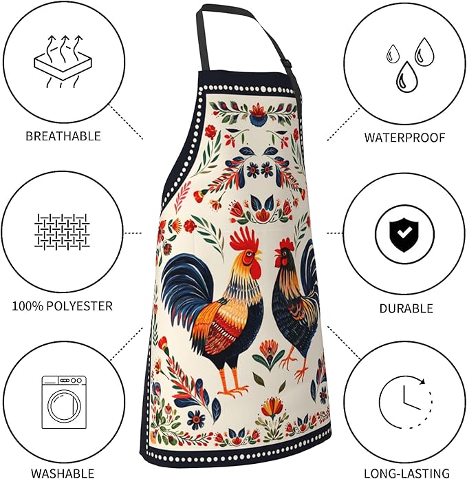 Funny Apron Polyester Grooming Aprons with Pocket for Cooking Kitchen Grilling Adults