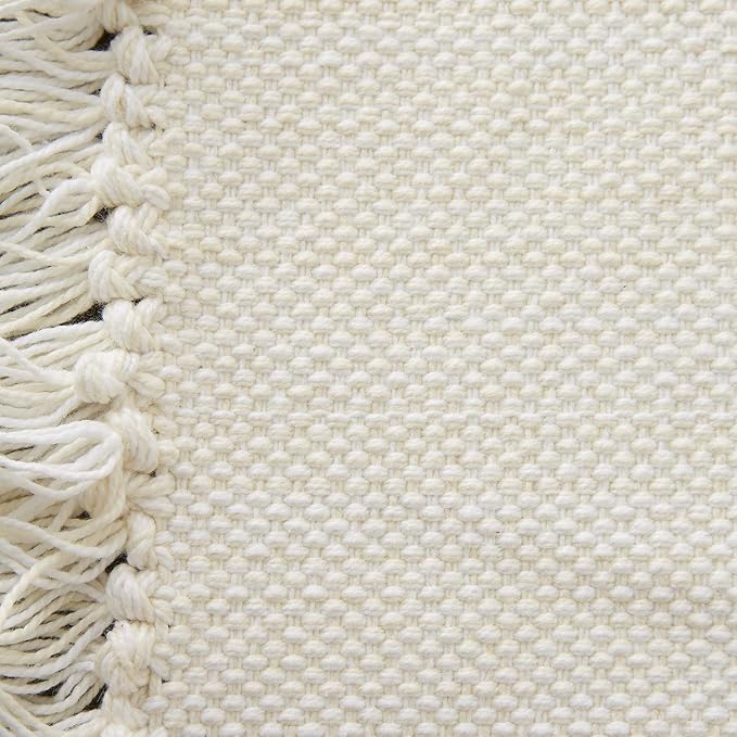 DII Variegated Tabletop Collection, Placemat Set, 13x19, Off-White, 6 Piece