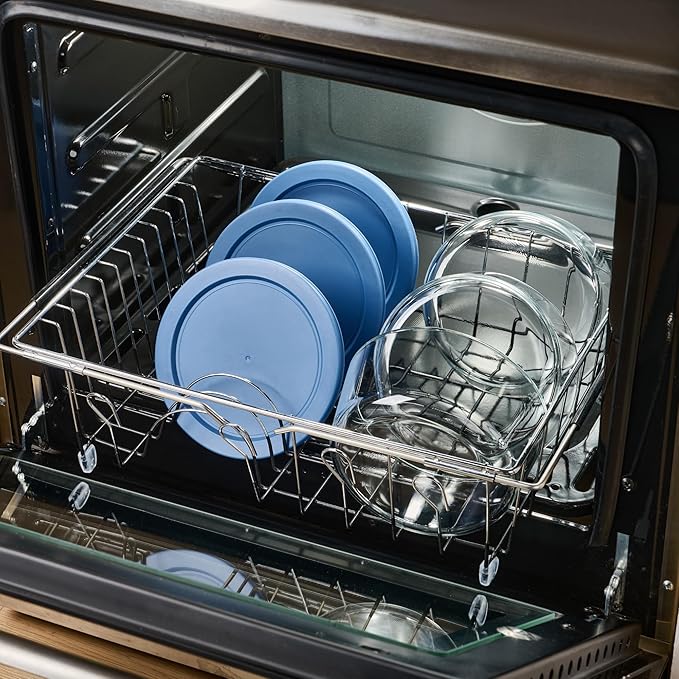 DURA LIVING 12-Piece Glass Food Storage Containers Set (6 Containers + 6 BPA-Free Lids) | 4-Cup, Leakproof | Microwave, Freezer, Oven & Dishwasher Safe | Ideal for Meal Prep & Pantry Organization