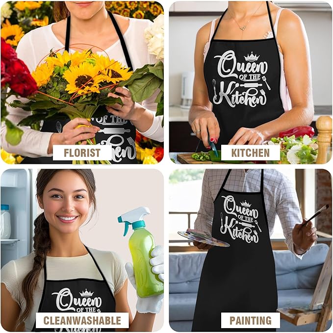 Funny Apron for Men Women Baking Gardening Sewing BBQ Waterproof Cute Gifts