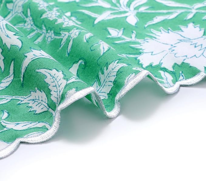 Ridhi Mint Green Cloth Napkins 100% Pure Cotton Farmhouse Wedding Dinner Napkins for Easter, Thanksgiving, Holiday Daily Wedding uses Napkins (4-20x20 Dinner Napkin)