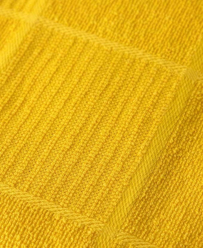 T-Fal Solid & Checked Parquet Kitchen Towels: Highly Absorbent, Super Soft Long Lasting - 100% Cotton, 16"x26" Dish Towels for Cleaning & Drying Dishes, Pans, Glassware, Countertops, 6-Pack, Lemon