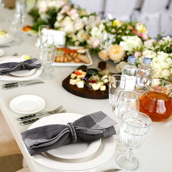 Homidate Cloth Dinner Napkins – Machine Washable Reusable Fabric Napkins for Weddings, Parties & Table Decorations
