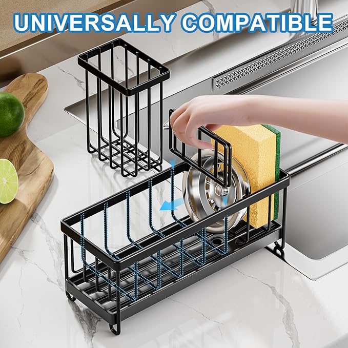 Sponge Holder for Kitchen Sink - Sink Organizer and Caddy for Home and Kitchen Storage Organization