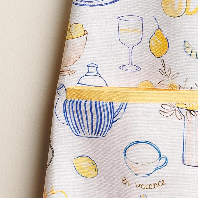 Maison d' Hermine 100% Cotton Apron for women with Pocket Kitchen Chef Apron for Men Cooking Mothers Day Gifts