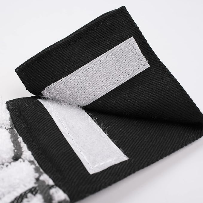 Ritz Premium 100% Cotton Solid and Multi Check Kitchen Tie Towel Absorbent, Super Soft, and Fast Drying Hang Towel, Set of Three, Black