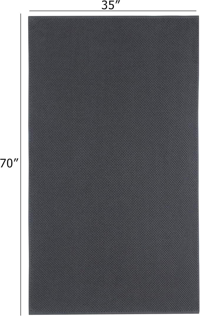 COTTON CRAFT Waffle Bath Sheets - Set of 2 Luxury Euro Spa Waffle Weave Bath Sheet Towels - 100% Ringspun Cotton Bath Sheet - Absorbent Quick Dry Bath Towel Sheet - Oversized 35 inch x 70 inch - Grey