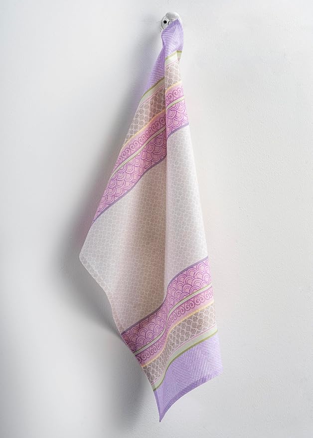 Maison d' Hermine Kitchen Towels Set of 3 100% Cotton 27.50" x 20" Reusable Cloth Tea Dish Towels Absorbent with Hanging Loop for Kitchen Gifts for Mothers Day Spring/Summer (Magnolia Mornings)